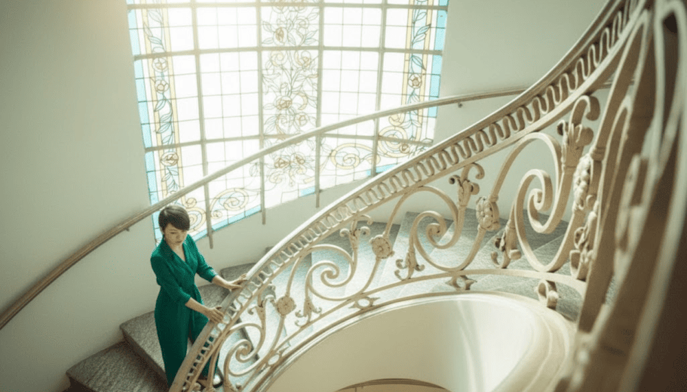 The spiral staircase is one of the most popular photo spots among visitors exploring the museum